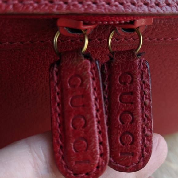 Gucci vintage bamboo vanity in red. RARE - Picture 5 of 11